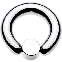 Load image into Gallery viewer, 4G 9/16 White Faux Opal 7mm Disc BCR Captive Ring
