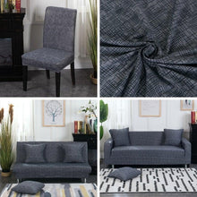 Load image into Gallery viewer, All black flower printed Chair Cover Washable Removable big elastic seat Covers Slipcovers Stretch for banquet hotel arm wedding
