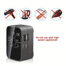Load image into Gallery viewer, All-in-One Universal Travel Charger with Dual USB Charging Ports
