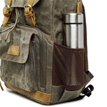 Load image into Gallery viewer, Allacki Waterproof Shock-Resistant Canvas Camera Bag Retro Style Travel Backpack
