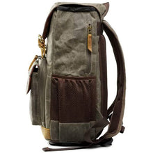 Load image into Gallery viewer, Allacki Waterproof Shock-Resistant Canvas Camera Bag Retro Style Travel Backpack
