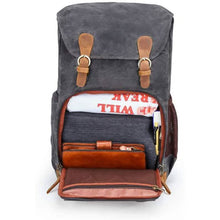 Load image into Gallery viewer, Allacki Waterproof Shock-Resistant Canvas Camera Bag Retro Style Travel Backpack
