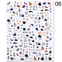 Load image into Gallery viewer, Alphabet Love Shaped  Pattern 3D Nail Stickers Slider Valentine Day Decals Foil For Love Nail Art Decoration Pop Art Nail Stickers Sexy Girl Designs Comics Water Transfer Decals Manicure Lips Nail Art Decorations Slider Nail Art Stickers
