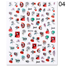 Load image into Gallery viewer, Alphabet Love Shaped  Pattern 3D Nail Stickers Slider Valentine Day Decals Foil For Love Nail Art Decoration Pop Art Nail Stickers Sexy Girl Designs Comics Water Transfer Decals Manicure Lips Nail Art Decorations Slider Nail Art Stickers
