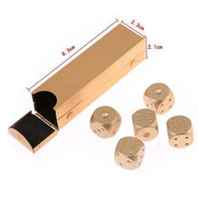 Load image into Gallery viewer, Aluminum Alloy Table Game Poker Games Dices Set with Storage Box
