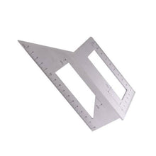 将图片加载到图库查看器，Aluminum Alloy Wooden Square Multifunction Ruler
