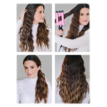 Load image into Gallery viewer, Alure Three Barrel Curling Iron Wand with LCD Temperature Display
