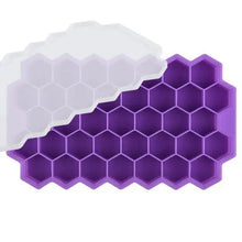 Load image into Gallery viewer, Amazing Honeycomb Ice Cube Trays Reusable Silicone Ice cube Mold Free Ice maker with Removable Lids
