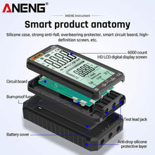 将图片加载到图库查看器，ANENG 4.7-Inch LCD Display 6000 Count AC/DC Digital Multimeter
