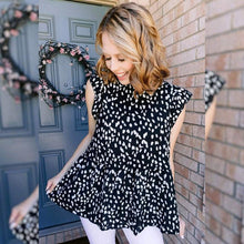 将图片加载到图库查看器，Angashion Women's Casual Floral Print Babydoll Blouse Tunic Tops
