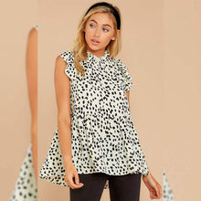 将图片加载到图库查看器，Angashion Women's Casual Floral Print Babydoll Blouse Tunic Tops
