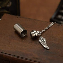 Load image into Gallery viewer, Angel Wings Stainless Steel Ashes Necklace
