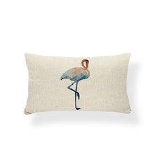 Load image into Gallery viewer, Animal Cushion Pillow Square Linen Printed Cute Elephant Throw Pillow Case Decorative Cushion Cover Pillowcase Plant Geometry Deer Flamingo Flower Pillows Home Decorative Pillowslip Covers 30X50
