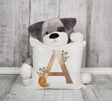 将图片加载到图库查看器，Animal Printed Pillow Cover Cartoon Giraffe Fox Bunny White Seat Polyester Decorative Cushion Cover Sofa Kids Room Alphabet Pillow Cover With Cute Animals Pillow Cases Outdoor Indoor Square Cushion Covers For Home Sofa Couch 45x45cm
