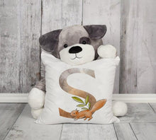 将图片加载到图库查看器，Animal Printed Pillow Cover Cartoon Giraffe Fox Bunny White Seat Polyester Decorative Cushion Cover Sofa Kids Room Alphabet Pillow Cover With Cute Animals Pillow Cases Outdoor Indoor Square Cushion Covers For Home Sofa Couch 45x45cm
