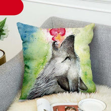 Load image into Gallery viewer, Animal Wolf 3D Printed Pillow Case Polyester Decorative Full Moon Zippered Pillow Cases Soft Confortable Pillowcases Throw Pillow Cover Double Sided Printing Style 45cm X 45cm
