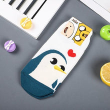 Load image into Gallery viewer, Anime Adventure Time Sock Women Cartoon Cute Socks Ice King Lumpy Space Princess Fun Autumn Winter Yellow Cotton Socks Warm Socks For Men And Women
