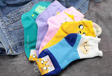 Load image into Gallery viewer, Anime Adventure Time Sock Women Cartoon Cute Socks Ice King Lumpy Space Princess Fun Autumn Winter Yellow Cotton Socks Warm Socks For Men And Women
