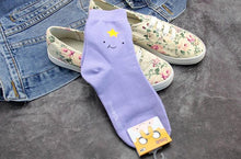 Load image into Gallery viewer, Anime Adventure Time Sock Women Cartoon Cute Socks Ice King Lumpy Space Princess Fun Autumn Winter Yellow Cotton Socks Warm Socks For Men And Women
