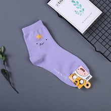 Load image into Gallery viewer, Anime Adventure Time Sock Women Cartoon Cute Socks Ice King Lumpy Space Princess Fun Autumn Winter Yellow Cotton Socks Warm Socks For Men And Women
