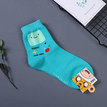Load image into Gallery viewer, Anime Adventure Time Sock Women Cartoon Cute Socks Ice King Lumpy Space Princess Fun Autumn Winter Yellow Cotton Socks Warm Socks For Men And Women
