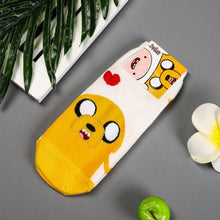 Load image into Gallery viewer, Anime Adventure Time Sock Women Cartoon Cute Socks Ice King Lumpy Space Princess Fun Autumn Winter Yellow Cotton Socks Warm Socks For Men And Women
