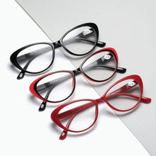 Load image into Gallery viewer, Anti-blue Light Coated Lenses Luxury Red Black Fashion Cat Eye Glasses For  Women Reading Glasses &amp; Men Computer Cateye Blue Light Blocking Reading Glasses
