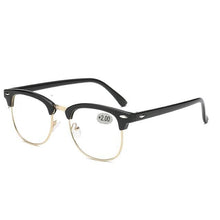 Load image into Gallery viewer, Anti Blue Light Half Frame Reading Glasses For  Women And  Men Anti Eye strain  Fashion Classic Style Retro Eyeglasses New Eyewear Simple Modern Design  Everyday Sunglasses For Men
