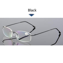 Load image into Gallery viewer, Anti-Blue Light Reading Glasses Ultralight Style Memory Titanium Rimless Reading Glasses For Men &amp; Women Presbyopic  Eyeglasses For Everyday Use New Attractive Style

