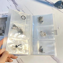 将图片加载到图库查看器，Anti-oxidation Jewelry Organizer Albums Desktop Drawer Storage Transparent Necklace Bracelet Ring Book Holder Jewelry Bag Portable Travel Jewelry Organizer Storage Book for Rings Necklaces Studs And Earrings
