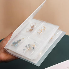 将图片加载到图库查看器，Anti-oxidation Jewelry Organizer Albums Desktop Drawer Storage Transparent Necklace Bracelet Ring Book Holder Jewelry Bag Portable Travel Jewelry Organizer Storage Book for Rings Necklaces Studs And Earrings
