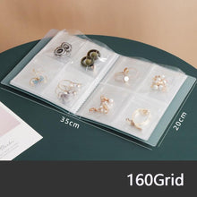 将图片加载到图库查看器，Anti-oxidation Jewelry Organizer Albums Desktop Drawer Storage Transparent Necklace Bracelet Ring Book Holder Jewelry Bag Portable Travel Jewelry Organizer Storage Book for Rings Necklaces Studs And Earrings
