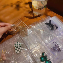 将图片加载到图库查看器，Anti-oxidation Jewelry Organizer Albums Desktop Drawer Storage Transparent Necklace Bracelet Ring Book Holder Jewelry Bag Portable Travel Jewelry Organizer Storage Book for Rings Necklaces Studs And Earrings

