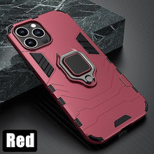 将图片加载到图库查看器，Anti Shock Case For iPhone 11 12 13 14 Pro XR Xs Max X 8 7 6 Plus 5S Magnet Armor Case Cover For iPhone Bumper Back Cover Case Full Protection with Ring Holder &amp; in-Built Kickstand 360 Degree Protection
