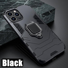 将图片加载到图库查看器，Anti Shock Case For iPhone 11 12 13 14 Pro XR Xs Max X 8 7 6 Plus 5S Magnet Armor Case Cover For iPhone Bumper Back Cover Case Full Protection with Ring Holder &amp; in-Built Kickstand 360 Degree Protection
