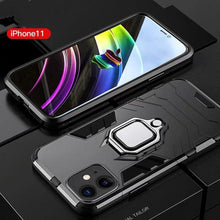 将图片加载到图库查看器，Anti Shock Case For iPhone 11 12 13 14 Pro XR Xs Max X 8 7 6 Plus 5S Magnet Armor Case Cover For iPhone Bumper Back Cover Case Full Protection with Ring Holder &amp; in-Built Kickstand 360 Degree Protection
