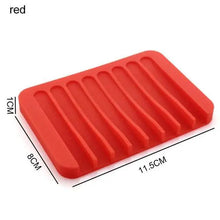 Load image into Gallery viewer, Anti-Skidding Home Improvement Silicone Flexible Bathroom Fixtures Bathroom Hardware Tray Soap Dish for Shower Waterfall Soap Holder Soap Tray Soap Saver Drainer Flexible Silicone For Shower Bathroom Kitchen Counter Top Keep Soap Bars Dry Clean Easy Clean
