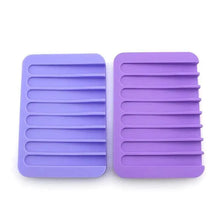 Load image into Gallery viewer, Anti-Skidding Home Improvement Silicone Flexible Bathroom Fixtures Bathroom Hardware Tray Soap Dish for Shower Waterfall Soap Holder Soap Tray Soap Saver Drainer Flexible Silicone For Shower Bathroom Kitchen Counter Top Keep Soap Bars Dry Clean Easy Clean
