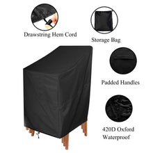 Load image into Gallery viewer, Anti-UV Snow Dust Wind-Proof Tear-Proof Anti-Fading Furniture Cover Chair Dust Cover Storage Bag Outdoor Garden Patio Furniture Protector Waterproof Dustproof Chair Seat Protection Cover
