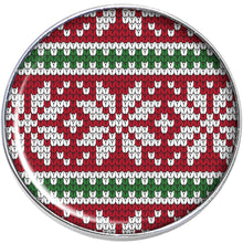Load image into Gallery viewer, Red Green Christmas Sweater Stud Earrings
