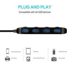 将图片加载到图库查看器，APANAGE 4-Port Powered USB 3.0 Hub Splitter
