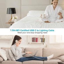 Load image into Gallery viewer, MFi Certified Veetone 20W PD Type C Power Wall Charger Travel Plug with 6FT USB C to Lightning Quick Charge Cable
