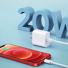 Load image into Gallery viewer, MFi Certified Veetone 20W PD Type C Power Wall Charger Travel Plug with 6FT USB C to Lightning Quick Charge Cable
