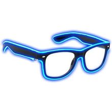 将图片加载到图库查看器，Aquat Light up EL Wire Neon Rave Glasses
