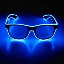 将图片加载到图库查看器，Aquat Light up EL Wire Neon Rave Glasses
