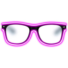 将图片加载到图库查看器，Aquat Light up EL Wire Neon Rave Glasses
