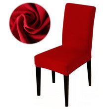 Load image into Gallery viewer, Armless Removable Washable Elastic Dinner Universal Spandex Solid Chair Slip Covers Set Colors For Choice Universal Size Chair Cover
