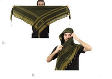Load image into Gallery viewer, Army Military Tactical Keffiyeh Shemagh Arab Scarf Shawl Neck Cover Head Wrap Cotton Winter Scarves Military Shemagh Army Desert Keffiyeh Arab Scarf Shawl Neck Cover Head Wrap Scarf Military Shemagh Tactical Desert Keffiyeh Head Neck
