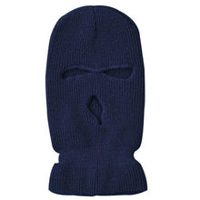 Load image into Gallery viewer, Army Tactical Mask 3 Hole Full Face Mask Ski Mask Winter Cap Balaclava Motorbike Motorcycle Helmet Full Helmet Neck Gaiter, Winter Balaclava Warm Knit Beanie for Outdoor Sports Outdoor Full Face Cover Thermal Ski Mask
