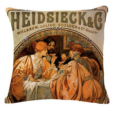 Load image into Gallery viewer, Art Renaissance Print Cushion Cover Throw Pillow Cover Home Decorative Cushion Case Beautiful Painting Art Pillow Case Home Decorative Sofa Car Chair Throw Pillow Case 45x45CM
